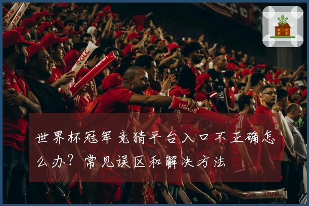 世界杯冠军竞猜平台入口不正确怎么办？常见误区和解决方法